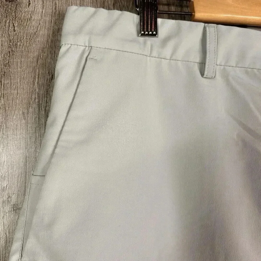 Brady Mens Short Chino Flat Front Gold Pickleball Light Grey Color Size 38